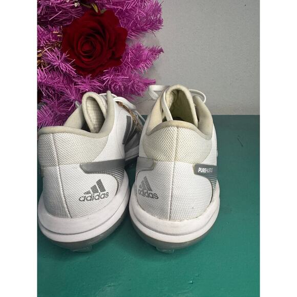 Adidas PureHustle 2 Softball Cleats Women’s Size 5.5 White Silver FY4387 - Picture 2 of 7